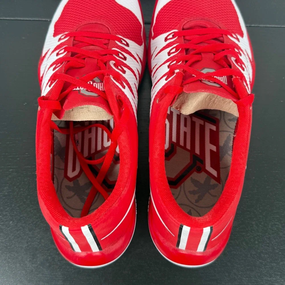 Nike Mens Size 9.5 Ohio State Buckeyes Free Trainer 5.0 V6 Shoes 723939-603